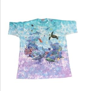 Vintage 1993 Liquid Blue Oceanica All Over Print Single Stitch Shirt